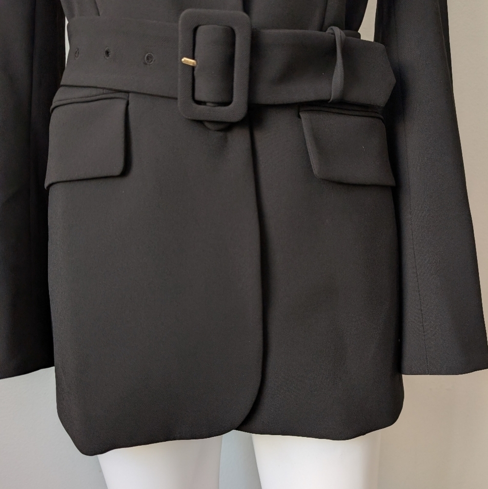 NWT NEW Veronica Beard Ryanne Belted Dickey Jacket Blazer Black Size 00 - Picture 8 of 15